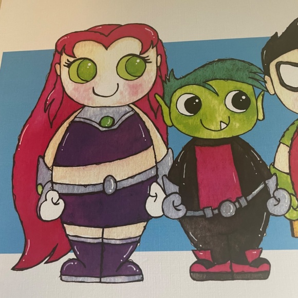 🍕🌯Teen Titans Go! Art Print - artist Yolanda Fernandes - Picture 3 of 6